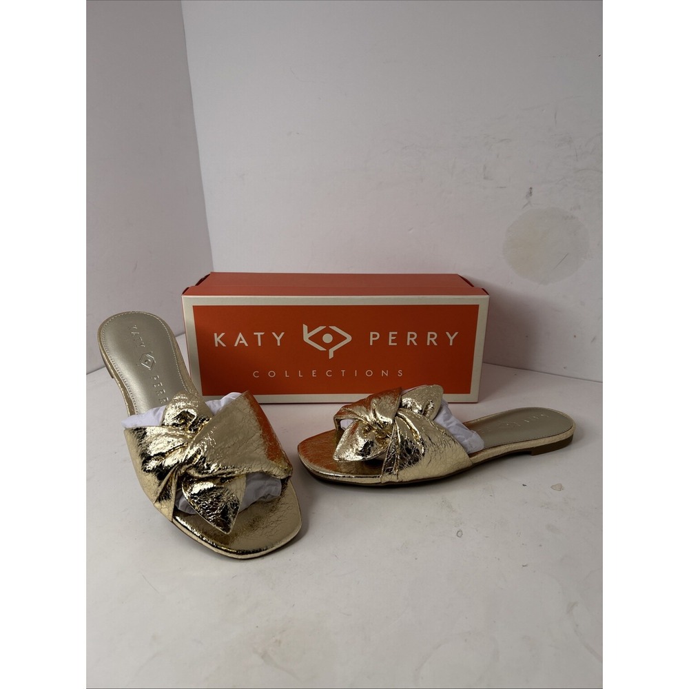 THE HALIE BOW SANDAL Gold Katy Perry Sz 9M